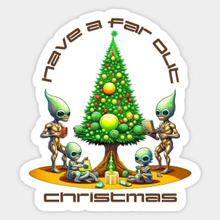 Alien Christmas Sticker